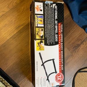 Doorframe pull-up bar.